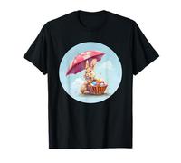 Bold Easter Bunny with Sunglasses and a Basket of Eggs T-Shirt