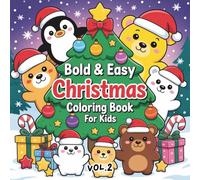 Bold & Easy Christmas Coloring for Kids Vol.2: Fun and Relaxing Holiday Designs for Adults & Kids | Cute Santa, Reindeer, Snowmen & Festive Winter Scenes (8.5 x 8.5 inch)