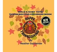 Bold & Easy Cute Thanksgiving Coloring Book