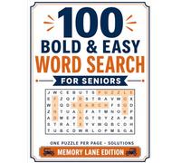 Bold & Easy Large Print Word Search for Seniors: 100 Memory Lane Puzzles - One Puzzle Per Page with Solutions