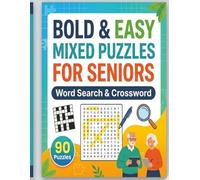 Bold & Easy Mixed Puzzles for Seniors: Word Search and Crossword: Large Print Variety Puzzle Activity Book for Seniors and Adults | Word Search AND ... 2-in-1 Brain Exercise Gift for Men and Women