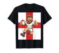 Bold England Rugby Leap Motif T-Shirt