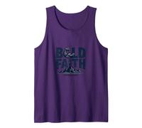 Bold Faith Strong Man: Inspiring Christian Strength Tank Top, Men, Purple, L