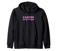 Bold Fermale Cancer Survivor Empowerment For Women Fighters Zip Hoodie