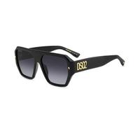 Bold Flat-Top Sunglasses with Maple Leaves - unisex - Dsquared2 - Sunglasses - Black - 58 MM - Accessories 58 MM