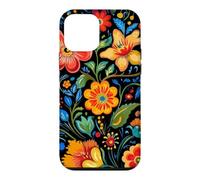 Bold Floral Folk Art Flower Summer Botanical Pattern Case for iPhone 12 mini