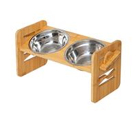 Bold for Raised Dogs - Stainless Steel Dog Bolds with Adjustable Height, Double Water Bowl for Cats | Bowls for Electric Feeding Raised Water Inclined for Puppies