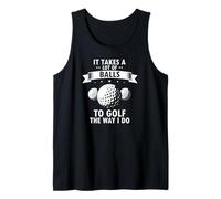 Bold Funny Golfer Humor It Takes Skill and Grit Tank Top