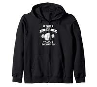 Bold Funny Golfer Humor It Takes Skill and Grit Zip Hoodie