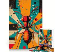 Bold Geometric Ant Print Jigsaw Puzzles for Adults1000 Pieces Thought Training Restful Escape Uniform Cut Merry Gift (38X26CM)