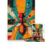 Bold Geometric Ant Print Teenagers 1000 Piece Jigsaw Puzzle Brain Development Mindful Escape Clean Join Festive Surprise (38X52CM)