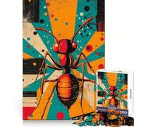 Bold Geometric Ant Print Teenagers 1000 Piece Jigsaw Puzzle Mental Exercise Calm Downtime Snug Lock Nice Gift (50X75CM)
