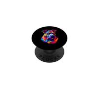 Bold Geometric Dog Portrait PopSockets Adhesive PopGrip