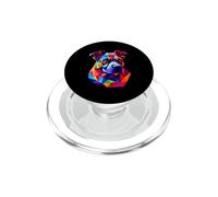 Bold Geometric Dog Portrait PopSockets PopGrip for MagSafe