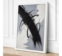 Bold Gesture Minimalist Canvas Wall Art Print 18x12 Inch (46 x 30 cm)