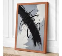 Bold Gesture Minimalist Canvas Wall Art Print 18x12 Inch (46 x 30 cm)