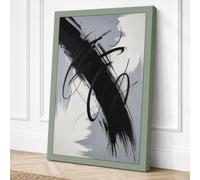 Bold Gesture Minimalist Canvas Wall Art Print 24x16 Inch (61 x 41 cm)