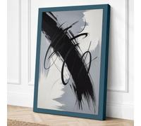 Bold Gesture Minimalist Canvas Wall Art Print 24x16 Inch (61 x 41 cm)