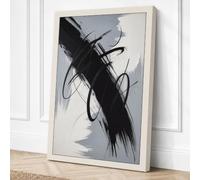 Bold Gesture Minimalist Canvas Wall Art Print 36x24 Inch (91 x 61 cm)