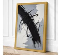 Bold Gesture Minimalist Canvas Wall Art Print 36x24 Inch (91 x 61 cm)