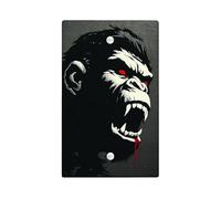 Bold Gorillas Light Switch Cover Plates/Outlet Covers, Striking Black and Red Design for Home Decor, Thermoplastic Wall Plates, Standard Size Blank Cover Plate