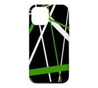 Bold Green Diagonal Lines White Accents Case for iPhone 12 mini
