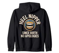 Bold Heel Nipper Since Birth No Apologies Attitude Zip Hoodie