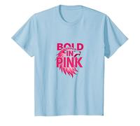 Bold in Pink: Fierce Lioness Empowerment T-Shirt, Kids, Baby Blue, 6 Years
