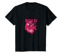Bold in Pink: Fierce Lioness Empowerment T-Shirt, Kids, Black, 12 Years