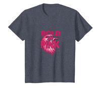 Bold in Pink: Fierce Lioness Empowerment T-Shirt, Kids, Heather Blue, 6 Years
