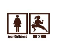 Bold Karate Typography Featuring Taekwondo Fighter Clipart Wall Decals Paster Paper 57.6x97.3cm Window Decals Coffee