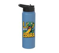 Bold King Scale Vintage Venom Fun Curled Super Retro Cobra Stainless Steel Insulated Water Bottle