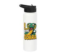 Bold King Scale Vintage Venom Fun Curled Super Retro Cobra Stainless Steel Insulated Water Bottle