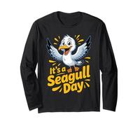 Bold Laridae Cheerful Classic Unique Modern Vintage Seagull Long Sleeve T-Shirt