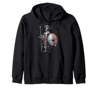 Bold Legionnaire - Historical Ancient Warrior Zip Hoodie
