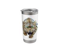 Bold Leopard Wildlife Jungle Vibes Vintage Leopard Print Art Stainless Steel Insulated Tumbler