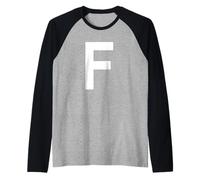 Bold Letter F - Custom Word Builder for Custom Word Raglan Baseball Tee