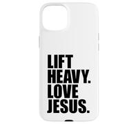 Bold Lift Heavy Love Jesus Christian Street Wear Graphic Tee Case for iPhone 15 Plus