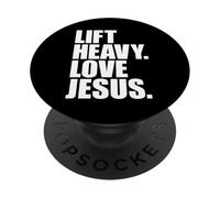 Bold Lift Heavy Love Jesus Christian Street Wear Graphic Tee PopSockets Adhesive PopGrip