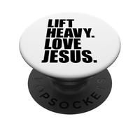 Bold Lift Heavy Love Jesus Christian Street Wear Graphic Tee PopSockets Adhesive PopGrip