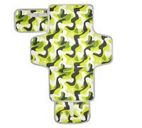 Bold Lines Solid Color Lime White Black Reusable Baby Changing mat with Tissue Pocket Changing Pads for Changing Table with Built-in Pillow cambiadores de pa?ales para Bebes