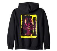 Bold Lobster Print Vibrant Yellow Edges Zip Hoodie