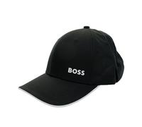 Bold Logo Print Cap Cotton Twill Black