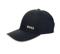 Bold Logo Print Cap Cotton Twill Navy