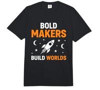 Bold Makers Build Worlds Rocket Comfort Colors Adult Heavyweight T-Shirt