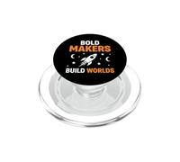 Bold Makers Build Worlds Rocket PopSockets PopGrip for MagSafe