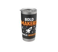 Bold Makers Build Worlds Rocket Stainless Steel Insulated Tumbler
