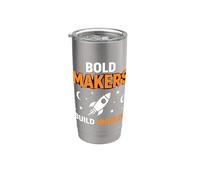 Bold Makers Build Worlds Rocket Stainless Steel Insulated Tumbler