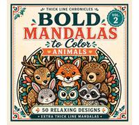 Bold Mandalas to Color: Volume 2 Animals (Thick Line Chronicles)