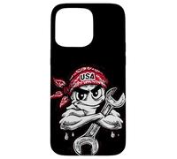 Bold Mechanic Emblem with Repair Tool for Tuning Lovers Case for iPhone 15 Pro Max